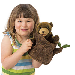 Bear In Tree Stump Puppet