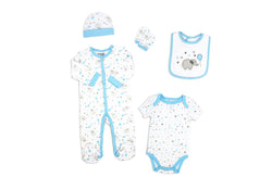 Blue Balloon and Elephant 5pc Set - Sz 0-3 mth