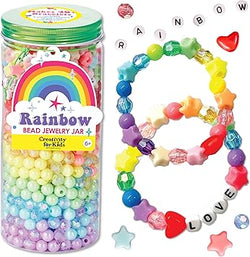 Rainbow Bead Jewelry Jar - Creativity For Kids