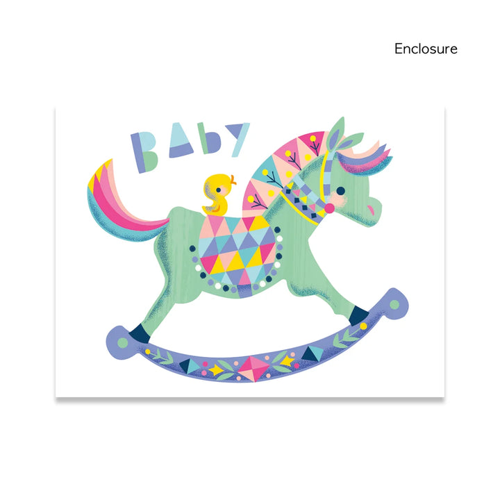 Rocking Horse Baby Gift Card Size