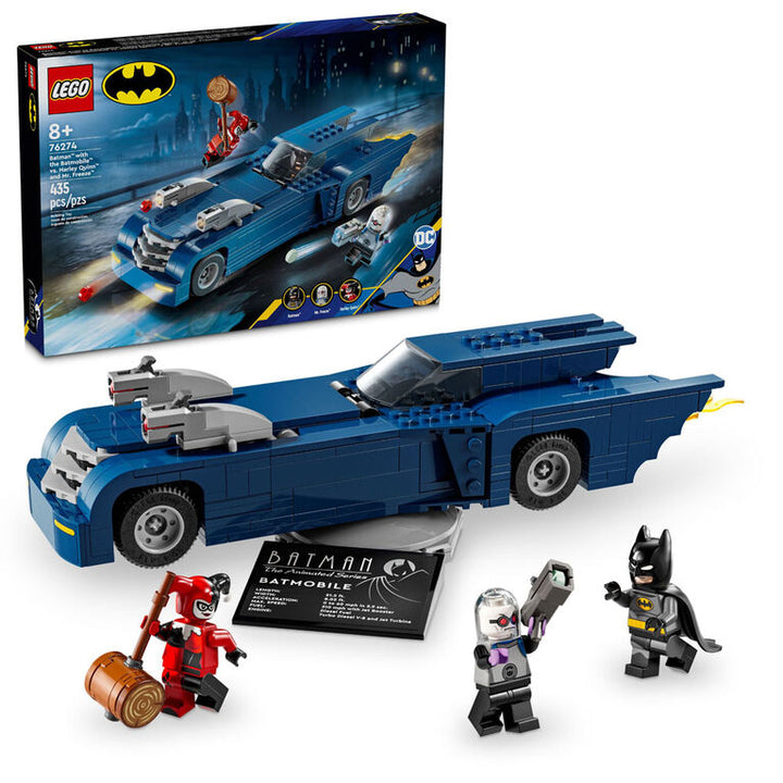 Batman with the Batmobile vs Harley Quinn & Mr. Freeze - Lego Batman