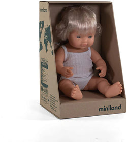 Miniland Caucasian Blond Girl 15" Doll