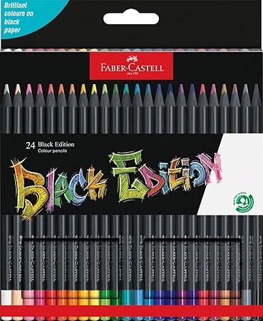 24 Colour Pencils Black Edition - Faber Castell