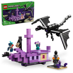 The Ender Dragon and End Ship - Lego Minecraft