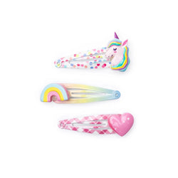 Unicorn Cutie Hairclips 3pc - Great Pretenders