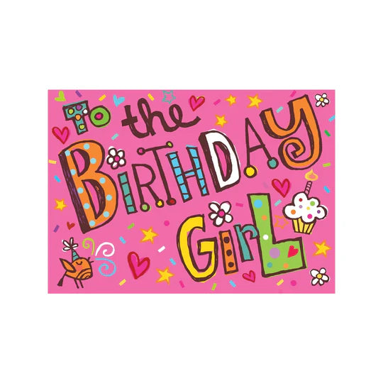 Glitter Birthday Girl Card