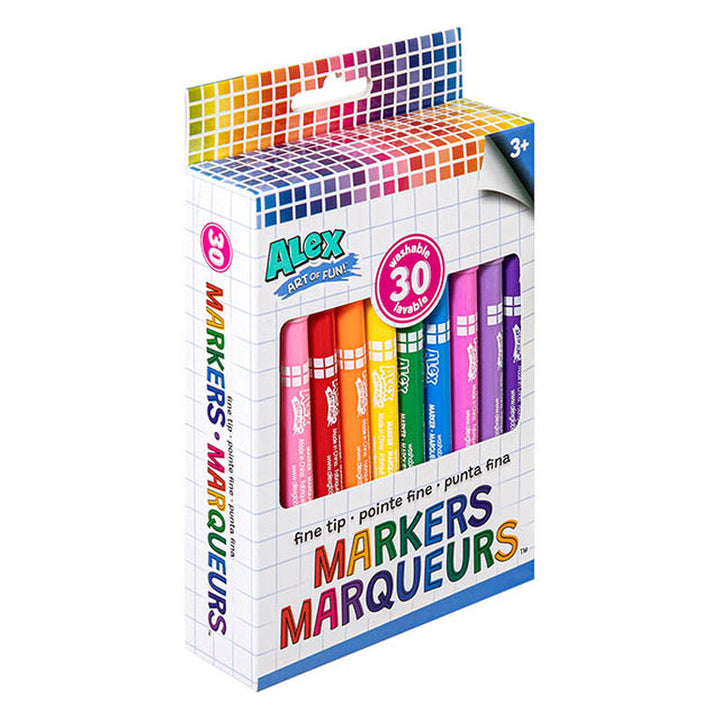 Fine Tip Markers 30pk - Alex Art of Fun