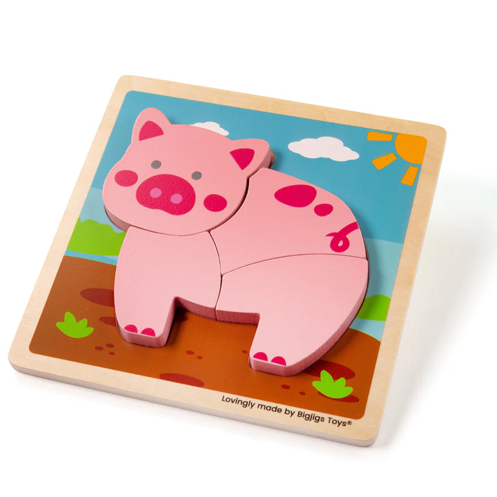 Pig - Bigjigs Chunky Lift Out Puzzle