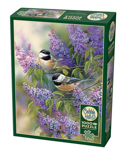 Chickadees and Lilacs 1000pc Cobble Hill