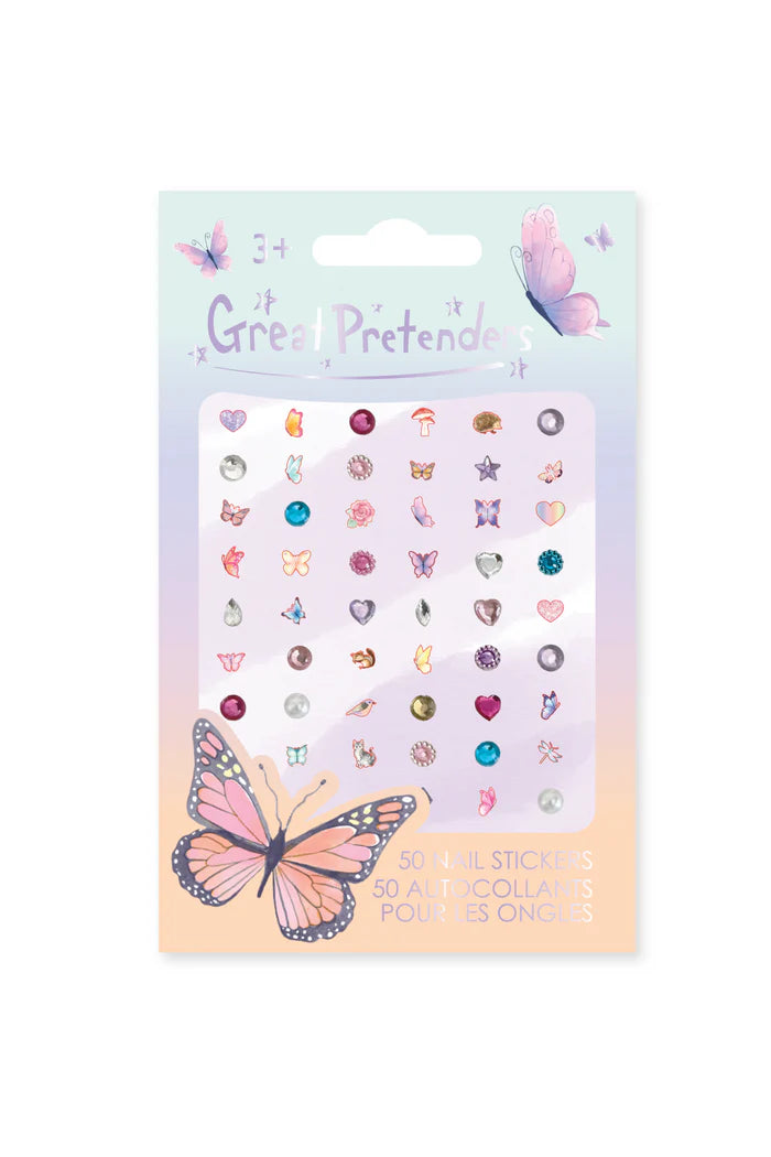 Butterfly Nail Stickers 50pc - Great Pretenders