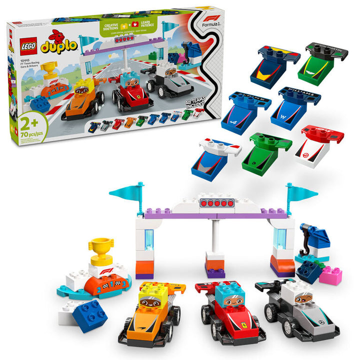 F1 Team Race Cars & Drivers - Lego Duplo Town