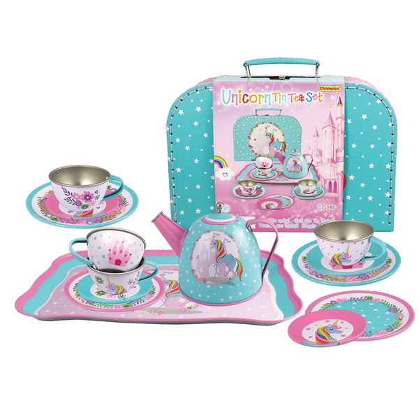 Unicorn Tin Tea Set in Carry Case