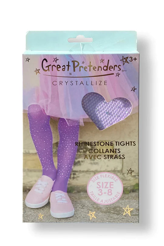 Rhinestone Tights Lilac Sz 3-8