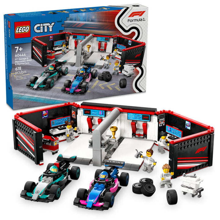 F1 Garage & Mercedes - AMG & Alpine Cars - Lego City Formula 1