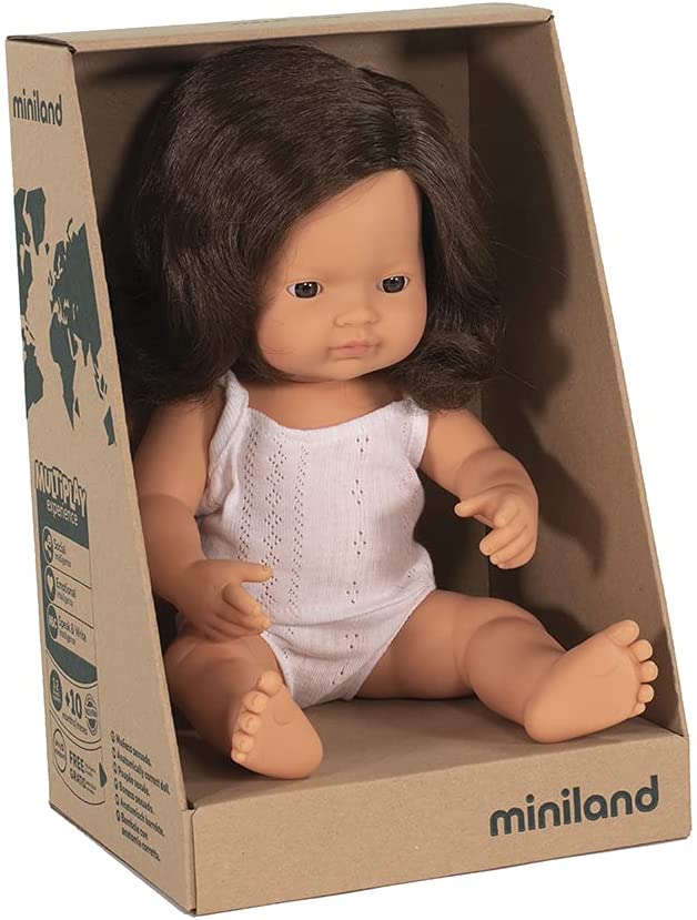 Miniland Caucasian Brunette Girl 15