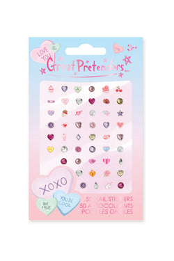 Candy Heart Nail Stickers 50pc - Great Pretenders