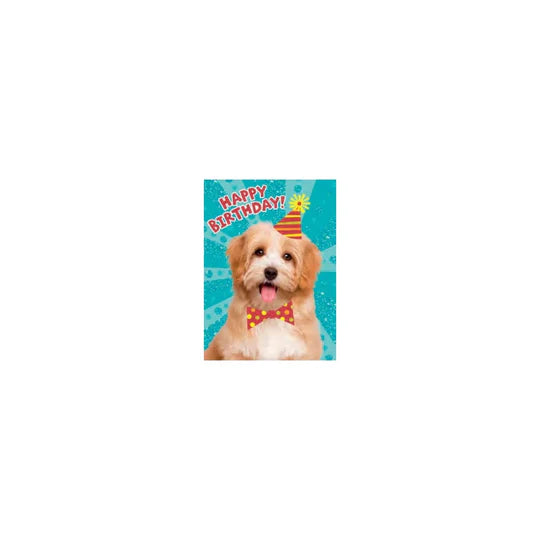 Birthday Dog Glitter Card