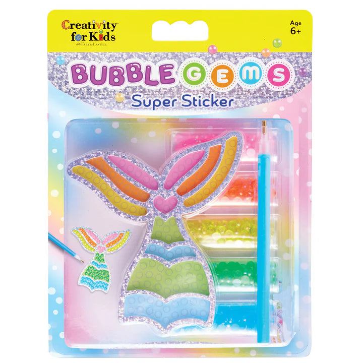 Mermaid - Bubble Gems Super Sticker - Creativity For Kids