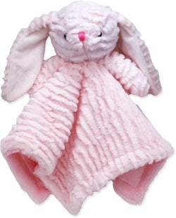 Pink Bunny Ridge Plush Nunu-Lovey Infant Blanket