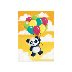 Glitter Panda with Balloons Card