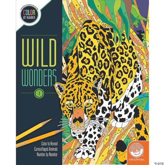 Colour By Number Wild Wonders Books 1-2-3-4 assorted