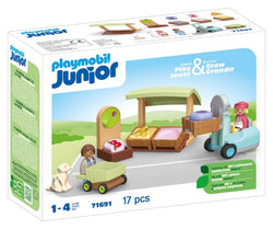 Organic Market Stall & Forklift - Playmobil JUNIOR