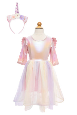 Alicorn Dress with Wings and Headband Sz 5-6