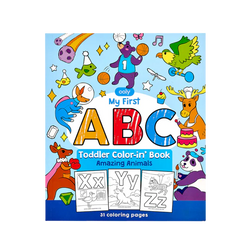 ABC: Amazing Animals Toddler Color-In Book