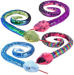 Sequined Coloured Snake Plush 67"